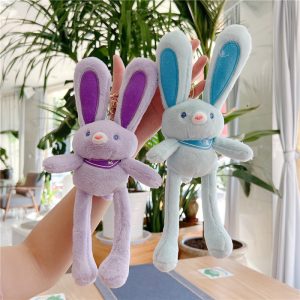 Plush Pull Ears Rabbit Stretch Doll Keychain