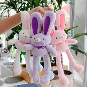 Plush Pull Ears Rabbit Stretch Doll Keychain