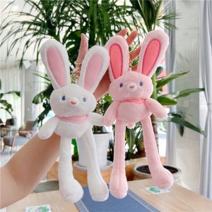 Plush Pull Ears Rabbit Stretch Doll Keychain