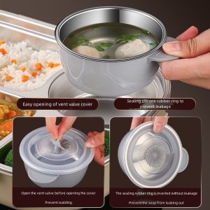 Insulated Bento Lunch Box Microwae Heating Food Container