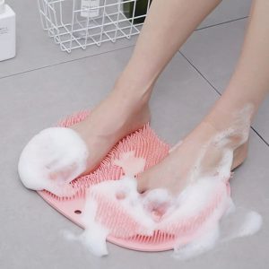 Non-slip Bath Back Massage Mat Exfoliating Shower Sucker Brush