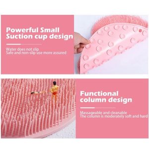 Non-slip Bath Back Massage Mat Exfoliating Shower Sucker Brush