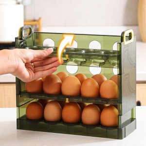 Flip Egg Storage Box Organizer for Refrigerator