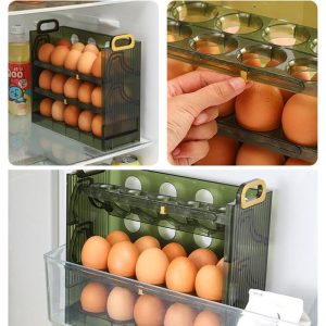 Flip Egg Storage Box Organizer for Refrigerator