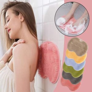 Non-slip Bath Back Massage Mat Exfoliating Shower Sucker Brush