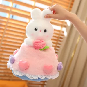 Princess Bunny Transforms into a Bouquet Plush Rabbit Doll