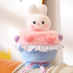 Princess Bunny Transforms into a Bouquet Plush Rabbit Doll