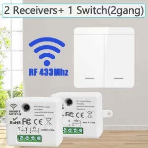 Wireless Smart Light Switch RF433MHz Remote Control