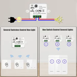 Wireless Smart Light Switch RF433MHz Remote Control