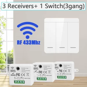 Wireless Smart Light Switch RF433MHz Remote Control