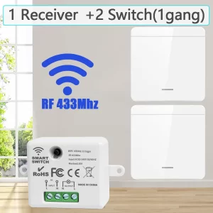 Wireless Smart Light Switch RF433MHz Remote Control