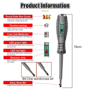Portable Voltage Tester Pen Electric Screwdriver