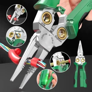 8-in-1 Wire Stripper with Electrical Measuring Pliers