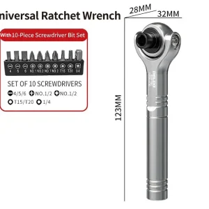 with 10-Piece Screwdriver Bit Set